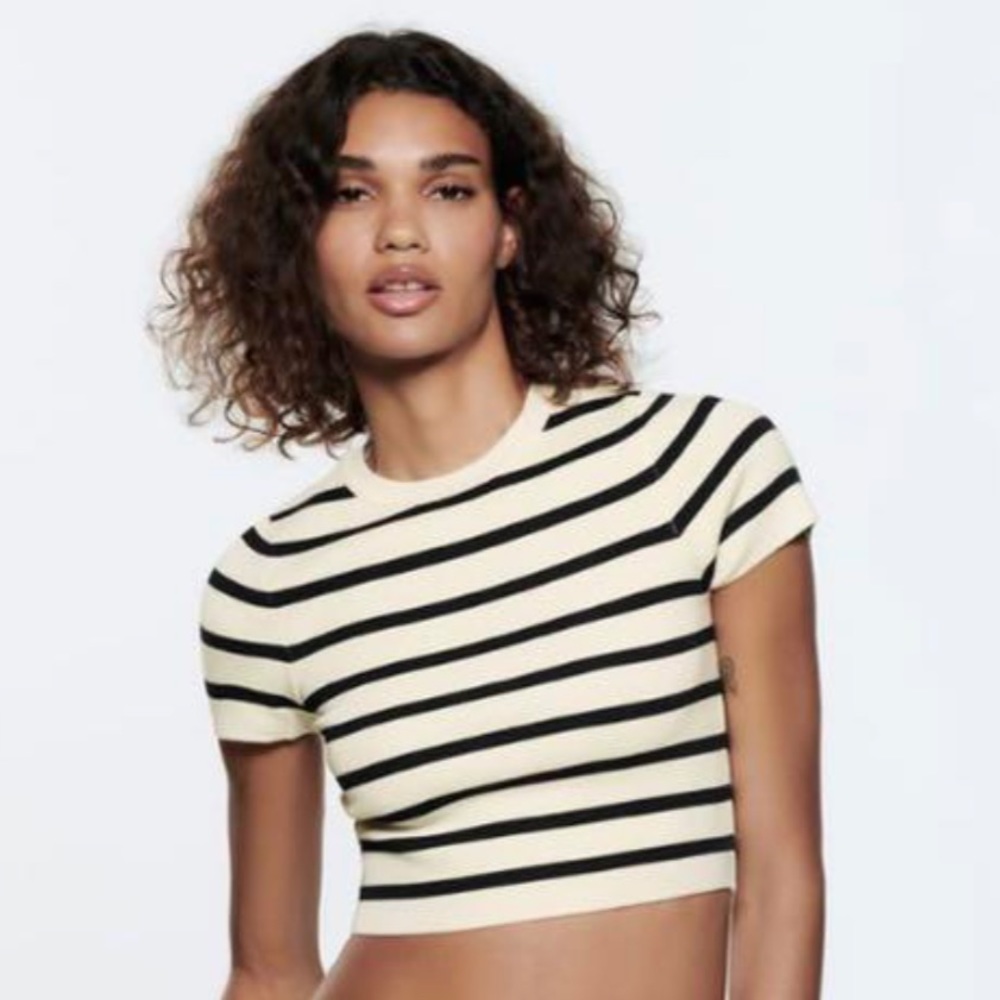 Zara stripe crop top